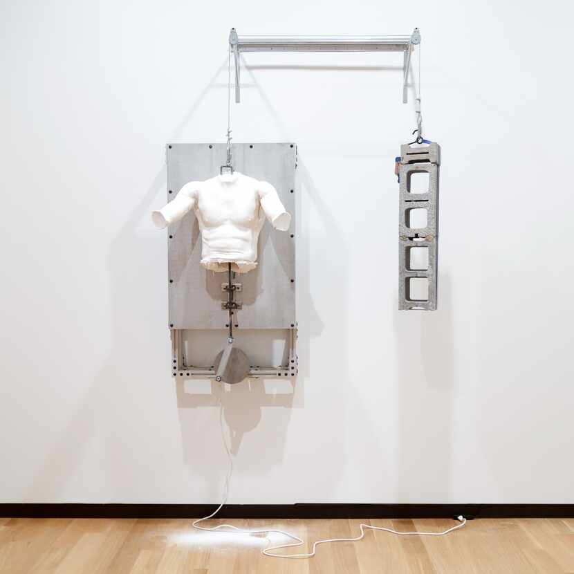 "The Block is Hot: The Resurrection" by Jeffrey Meris is one of two of his kinetic pieces...