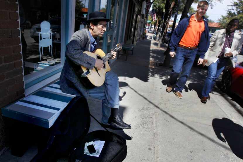  Buskers, or street musicians, are more common in the Bishop Arts District and Deep Ellum...
