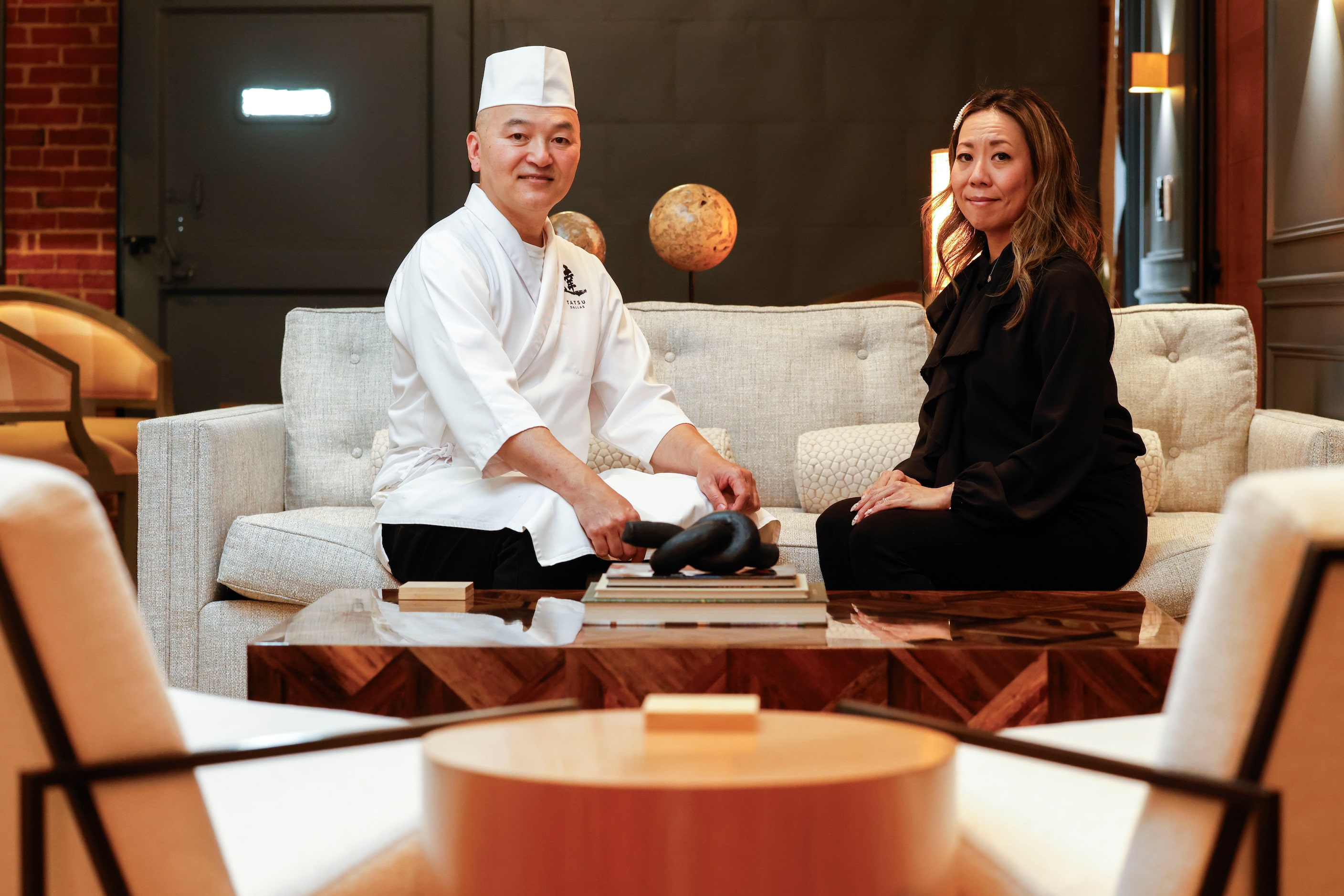 Chef Tatsuya Sekiguchi and his wife Hiroko pose for a portrait, on Saturday, Sept. 14, 2024,...