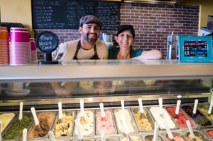 Doug and Destyn Taylor of Art of Flavors gelato in Las Vegas.