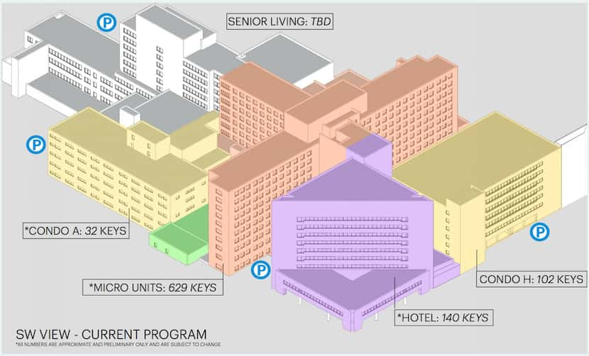 Preliminary plans for the 38-acre Parkland campus show a variety of uses.