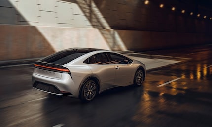 The 2023 Toyota Prius design is slick and sporty.