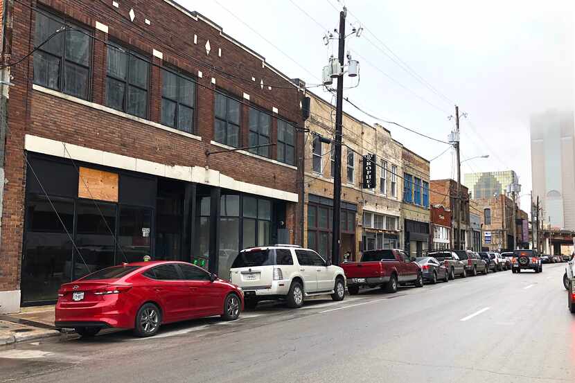 Some of the buildings included in the redevelopment are on Elm Street just east of downtown...