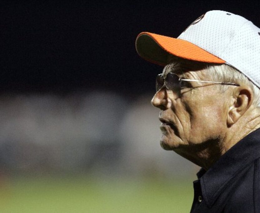 Pilot Point head coach G.A. Moore during a football game against Celina at Pilot Point on...