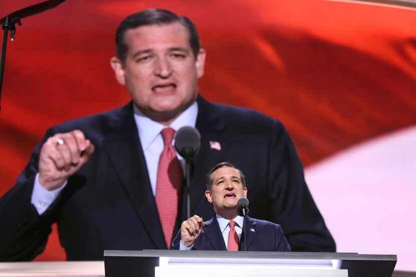 Sen. Ted Cruz, seen here at the 2016 Republican National Convention.