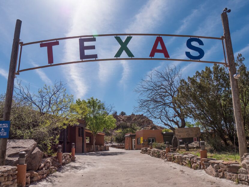 Palo Duro Canyon State Park's Pioneer Amphitheater provides a cliff-hugging backdrop for...