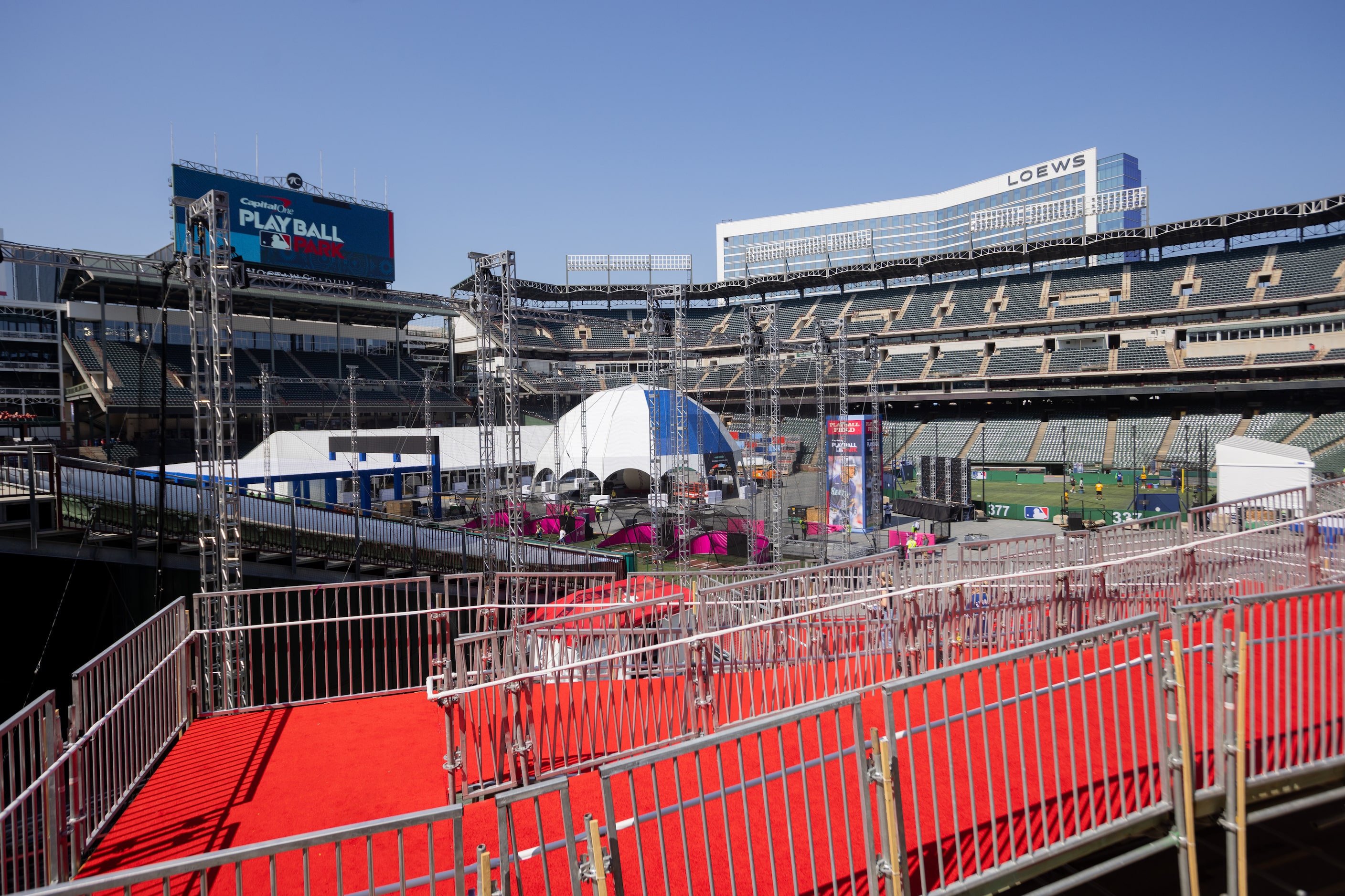 The Playball Park at MLB's All-Star Village’s Choctaw Stadium Field installation in...