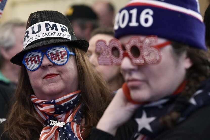 Donald Trump supporters in Atkinson, N.H., on Friday. (Mandel Ngan/Agence France-Presse)