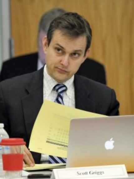  Scott Griggs at a police and fire pension fund board meeting, looking not very impressed...