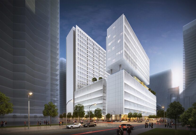 A new high-rise on Ross Avenue will add retail, restaurants, a more than 2,000-car parking...