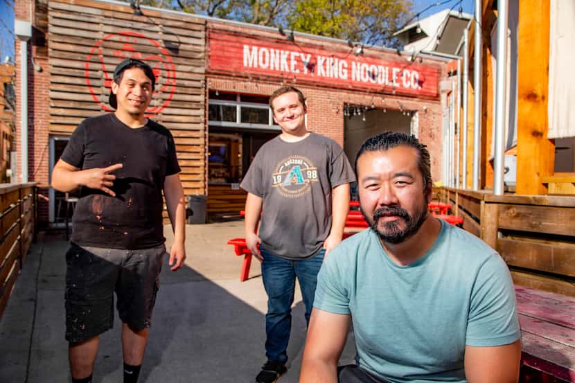 (L to R) Monkey King Noodle Company Kitchen Manager Kristian Pena, Front of House manager...