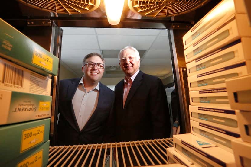 Will Howard (left), president, and Win Purifoy, chairman of Senderra Specialty Pharmacy, are...
