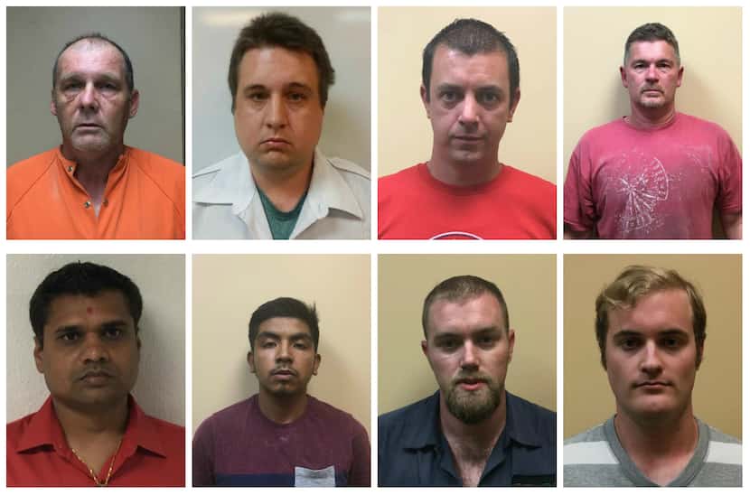 Top row, from left: Terry Allen Ford, Ryan Scott Magby, Justin Ries Mayer, Jeffrey Scott...