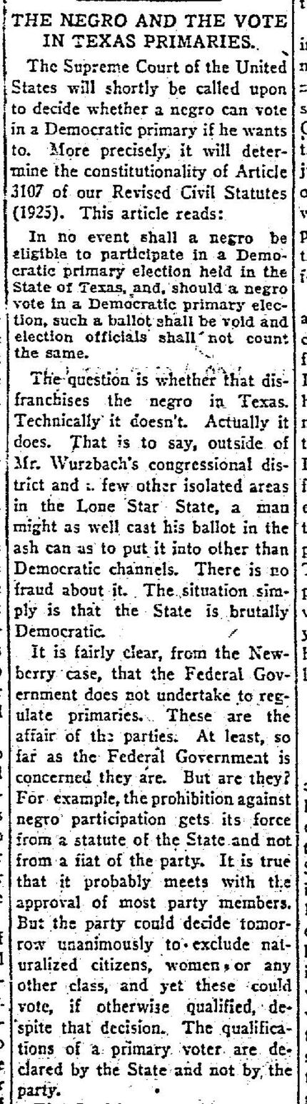 Snip from Jan. 7, 1927, published by The Dallas Morning News