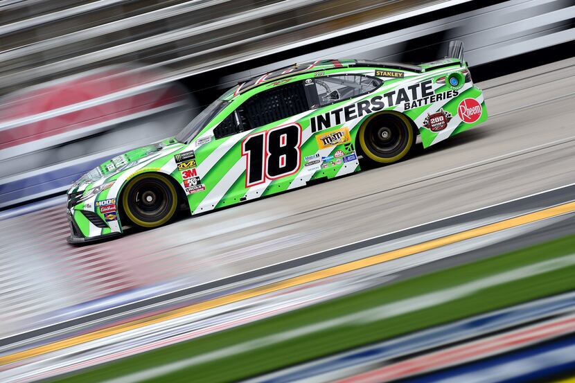 FORT WORTH, TX - MARCH 29:  Kyle Busch, driver of the #18 Interstate Batteries Toyota,...