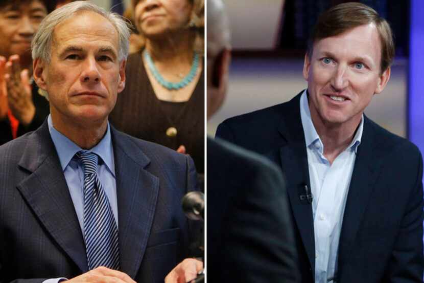 Texas Gov. Greg Abbott, Texas Gov. Greg Abbott, Democratic candidate for governor, Andrew...