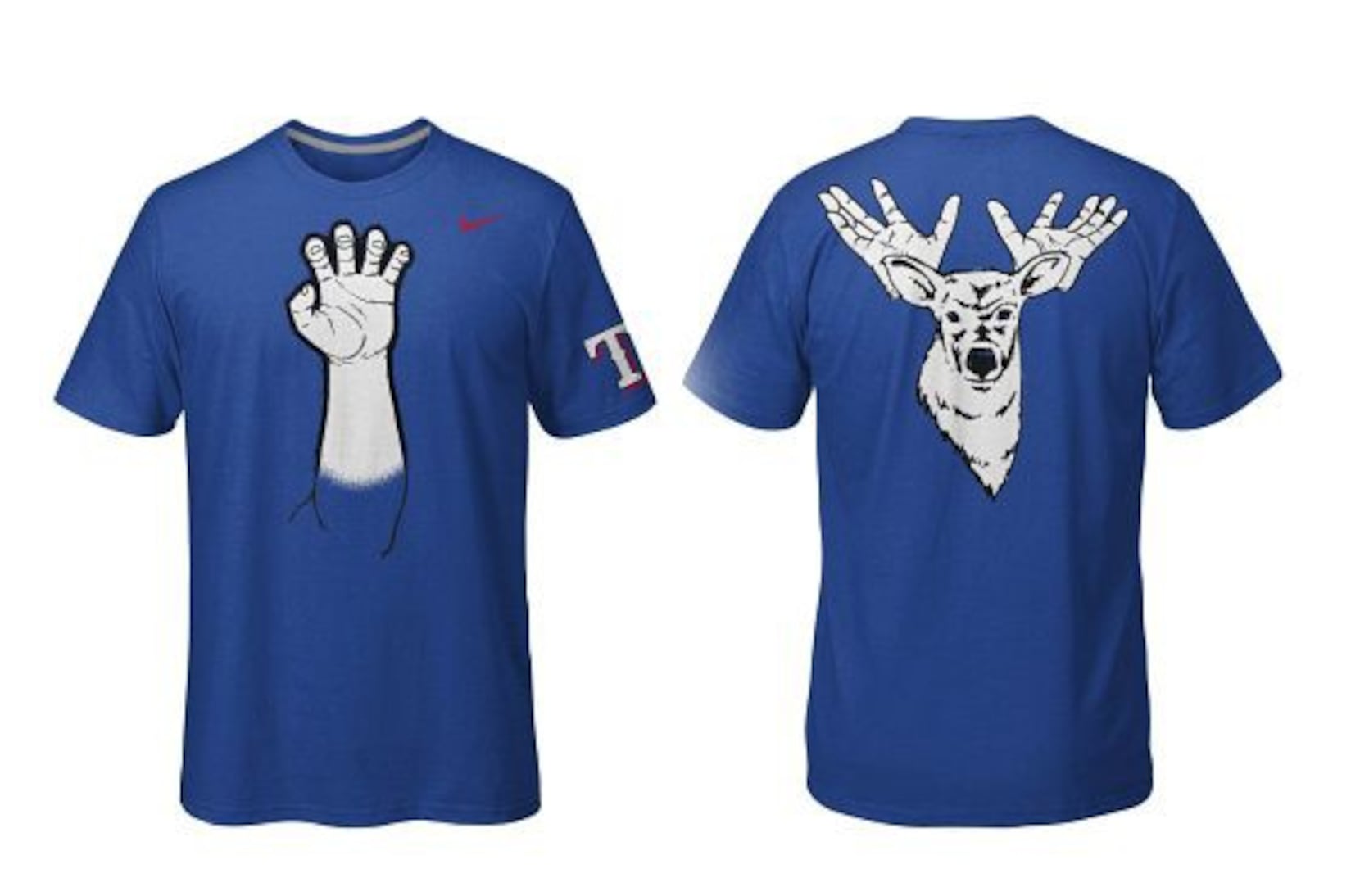 texas rangers claw and antler t shirt