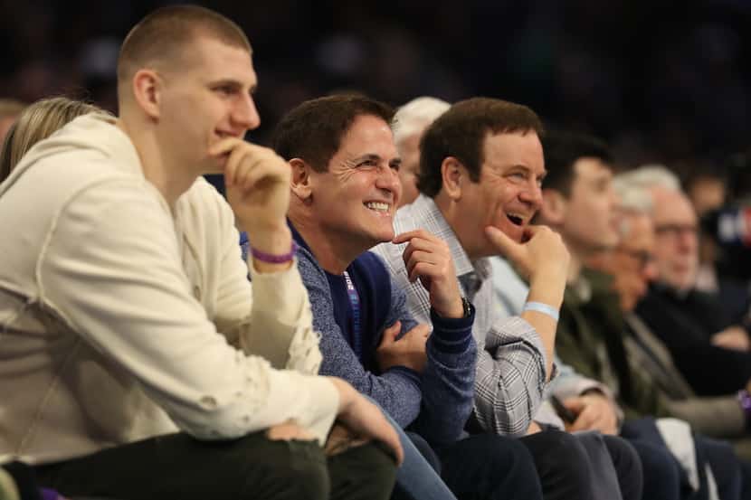 CHARLOTTE, NORTH CAROLINA - FEBRUARY 15: Mark Cuban watches the action at the 2019 Mtn Dew...