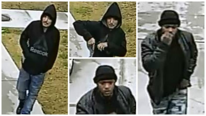 Police say these men robbed a family in Pleasant Grove on Saturday. (Dallas Police Department)