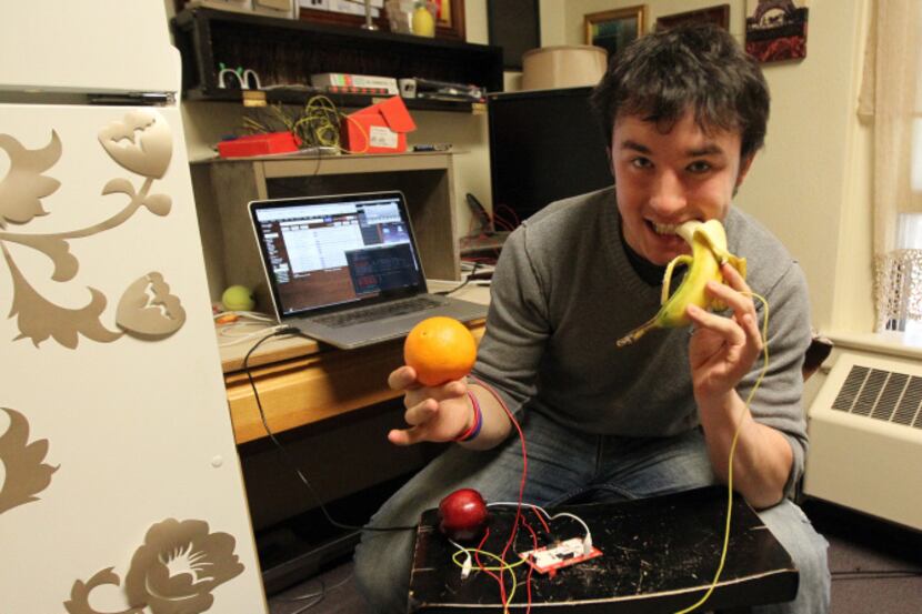 Christian Genco, an SMU student, has gained a following by playing his musical fruit.