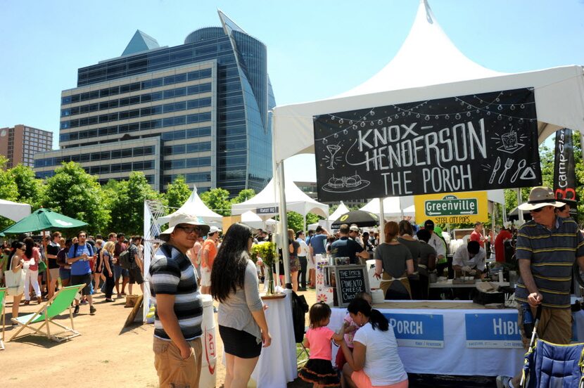 In the Knox Henderson neighborhood at Kwestival in Klyde Warren Park in Dallas on April 23,...