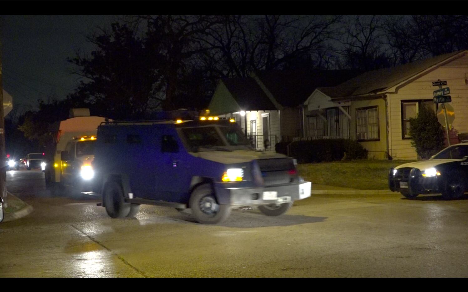 SWAT leaving the scene of the standoff.