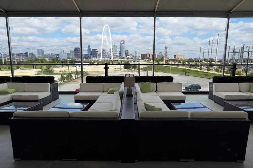 Owner Phil Romano added a covered rooftop lounge with a view of the Dallas skyline at his...