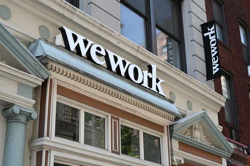 A WeWork office in New York City. The company's CEO is stepping aside and will be its...