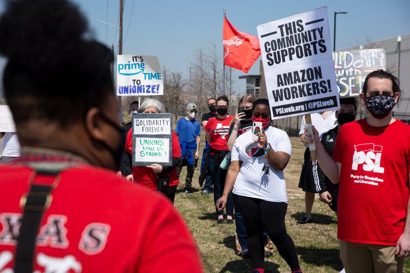 Marilyn Davis, una de las directivas de Texas Young Active Labor Leaders, el 20 de marzo de...