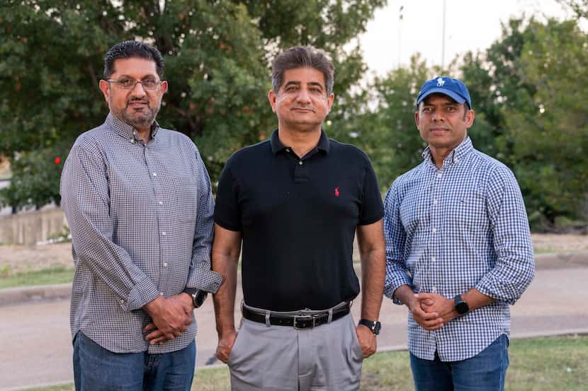 Plano resident Khalid Ishaq (from left), Nadeem Akhtar of Irving and Rais Bhuiyan of Dallas....