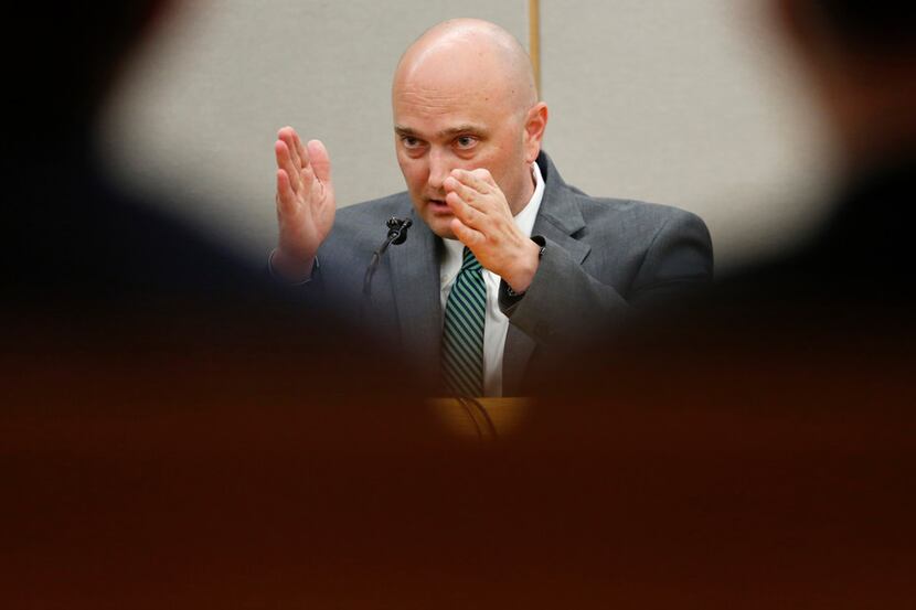 Fired Balch Springs police officer Roy Oliver testified about the events the night he shot...