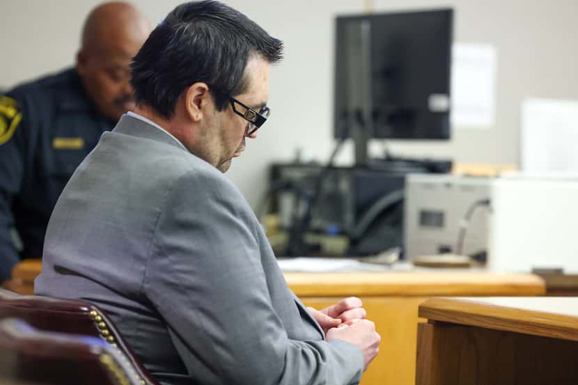 Richard Acosta Jr. waits to hear the verdict in his capital murder trial at the Frank...