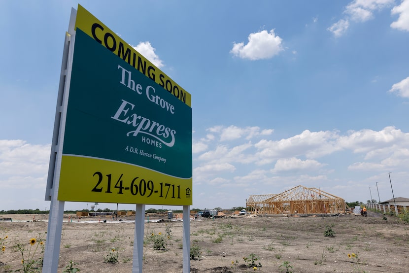 A D.R. Horton housing development under construction in Sherman in June.