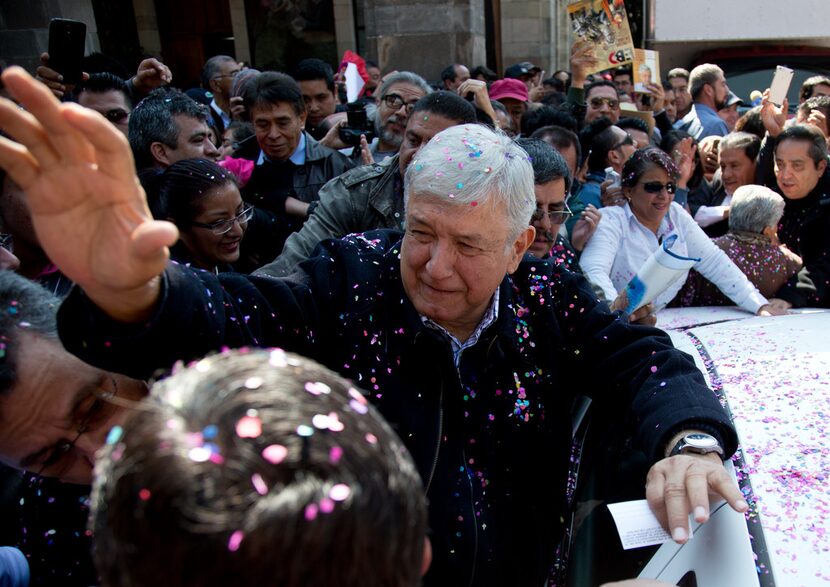 National Regeneration Movement, or MORENA, presidential hopeful Andres Manuel Lopez Obrador...