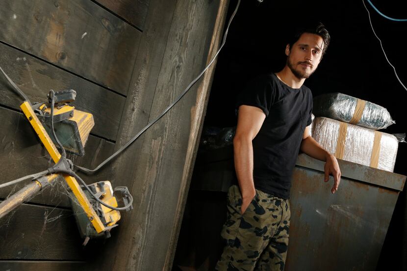 Peter Gadiot hangs out in the tunnel on the set of "Queen of the South" at South Side...