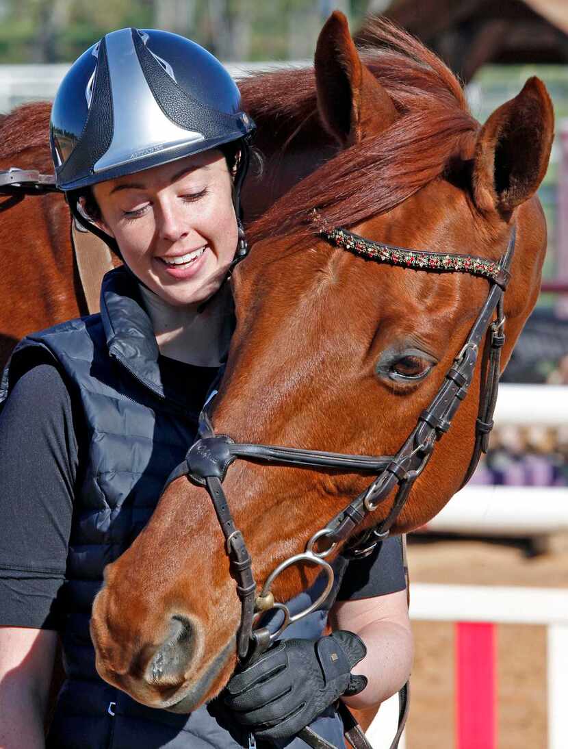 
Tiffany Cooke, with her horse Patent Pending, carves time out of her busy schedule to...
