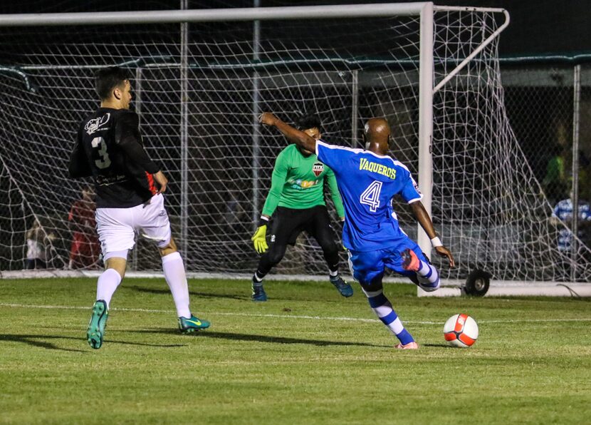 Kalle Sone shoots on goal for Fort Worth Vaqueros.  (5-9-18)