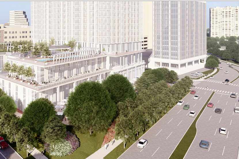 The Four Seasons Hotel and condo tower planned for Dallas' Turtle Creek is at Cedar Springs...