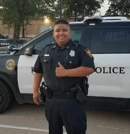 Fort Worth police Officer Xavier Serrano is back on the job this week almost two years after...