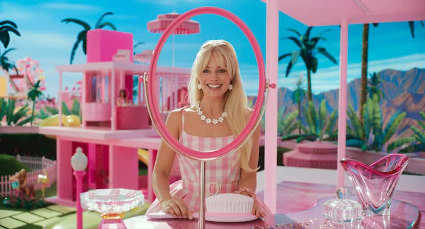 Margot Robbie appears in a scene from "Barbie."