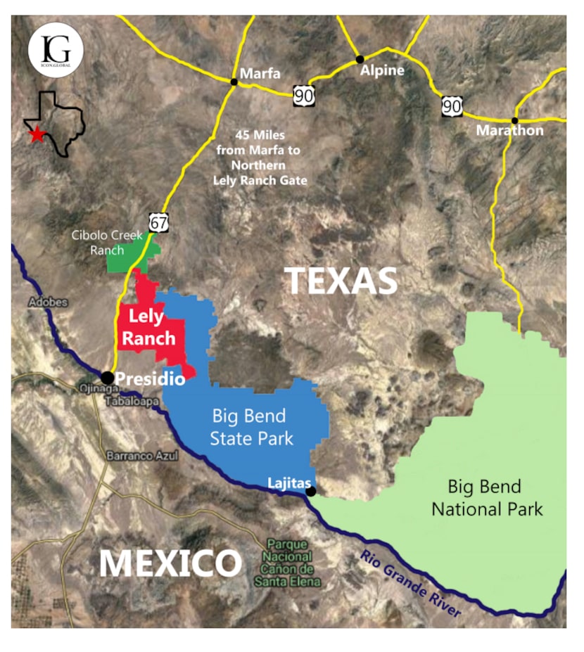 Lely Ranch is on U.S. Highway 67 near Presidio.