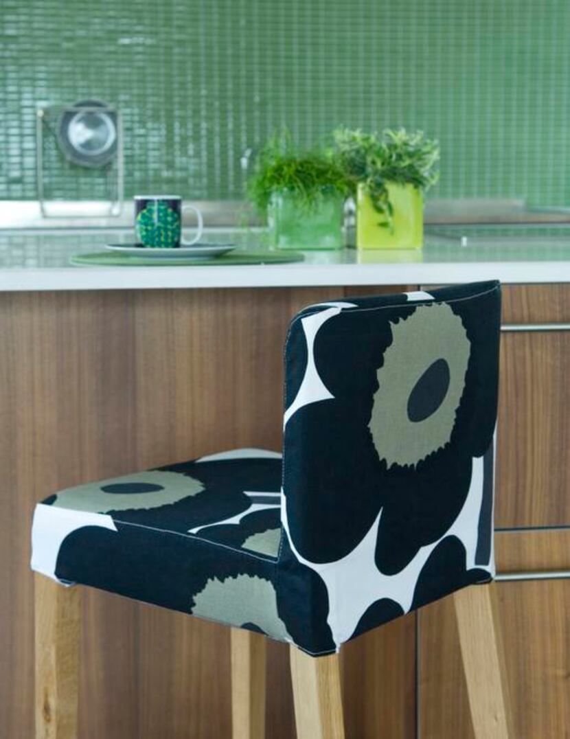 
Update Ikea’s Henriksdahl tall chair with a Unikko slipcover. Covers start at $129,...