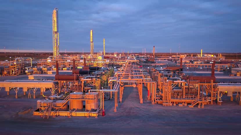 EnLink Midstream's natural gas processing plant in Kingfisher, Okla.