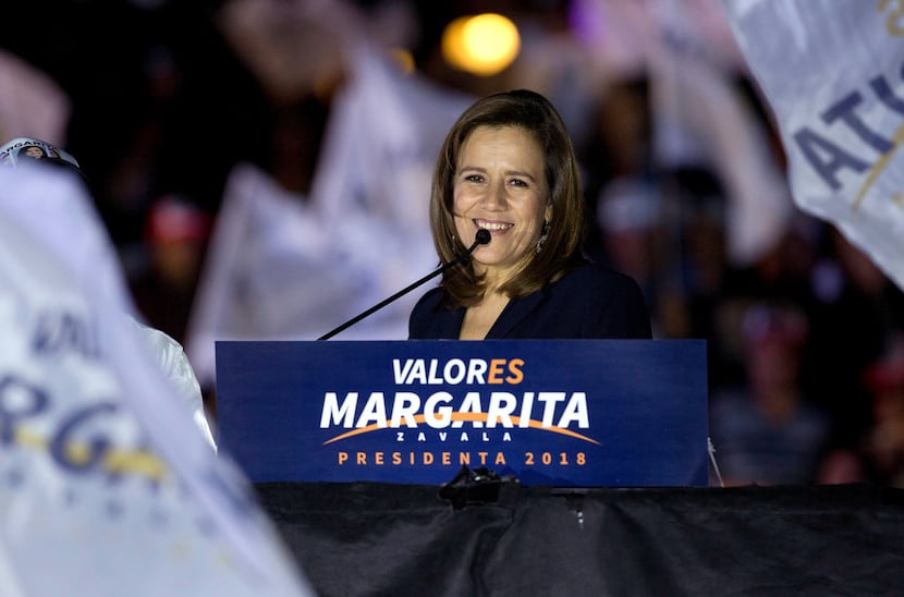 Former first lady and independent presidential candidate Margarita Zavala during a rally at...