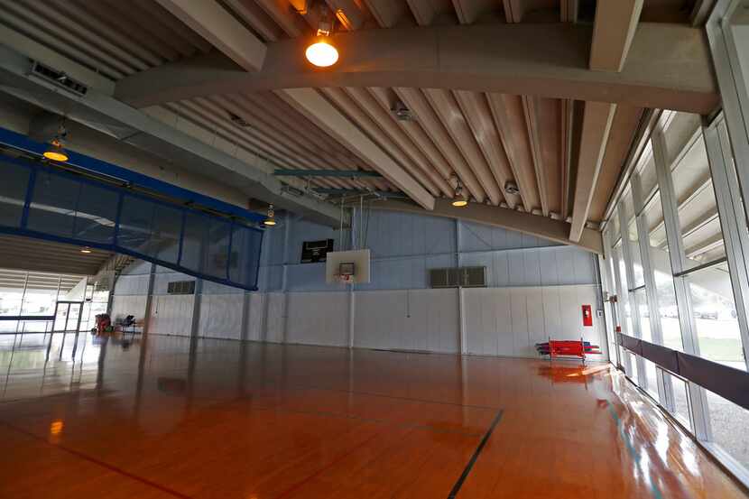 A basketball court inside Granger Recreation Center in Garland, Texas. Garland's Parks and...