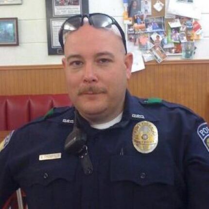 DART police officer Brent Thompson, who was killed in a shooting after a police brutality...