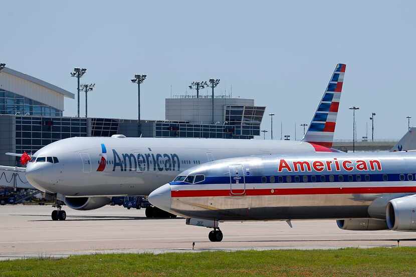 
American Airlines is halfway through repainting its planes from the old look (right) to the...