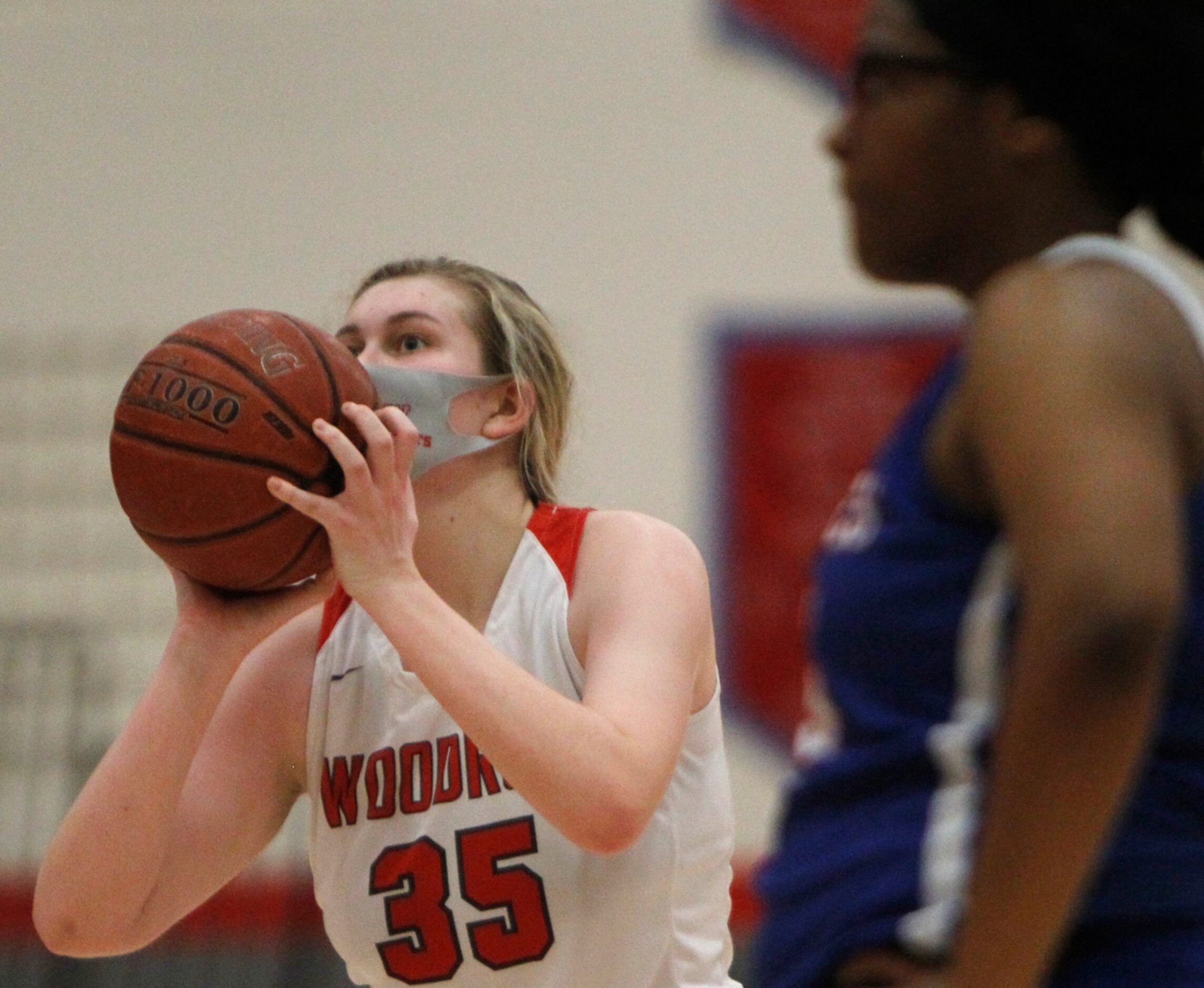 Dallas Woodrow Wilson's Allison King (35) focuses before sinking a free throw during first...