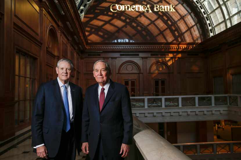 Curtis Farmer, left, was named Comerica CEO in April and will add the chairman's title on...