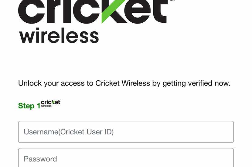 A fake Cricket Wireless email with a link leads to a page that looks like a Cricket support...